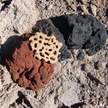 Different stones of the volcanoes